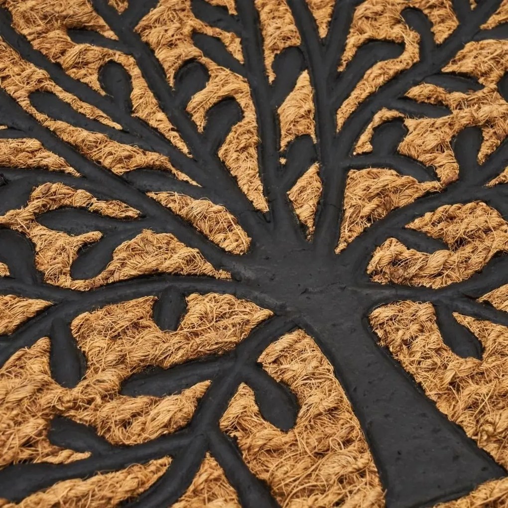 Kokosová rohožka Tree 75x45 cm hnědá/černá