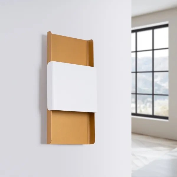 Sollux SL.1353 - Nástenné svietidlo DURLIN 2xG9/8W/230V zlatá/biela