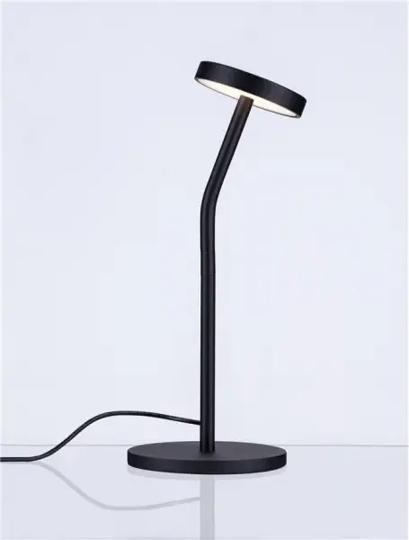 LED čierna stolná lampa Logos
