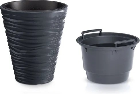 Plastový kvetináč DBSA300 29,5 cm - antracit