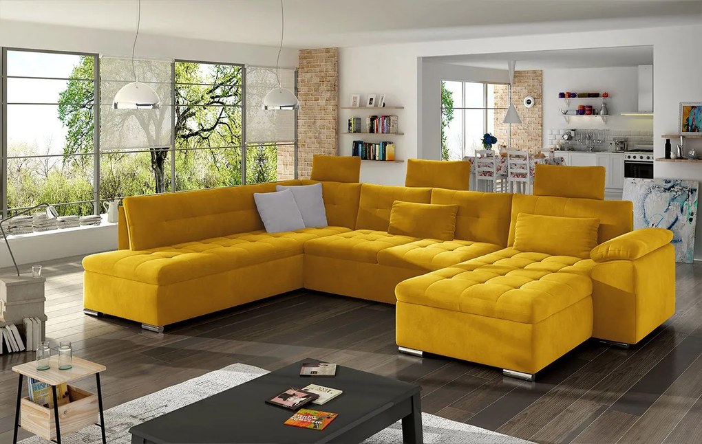 Rohová sedacia súprava Vegas Bis, Dostupné poťahy: Uttario Velvet 2959 + Uttario Velvet 2959 + Uttario Velvet 2973, Strana: Pravá