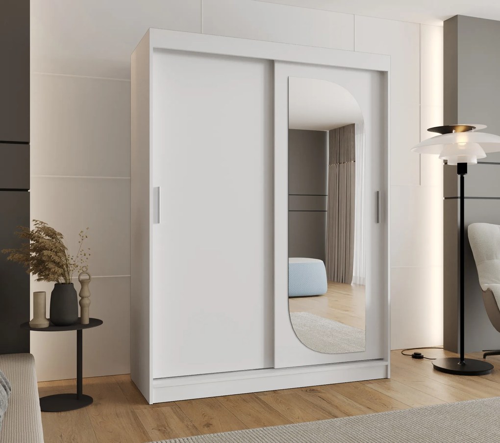 Šatníková skriňa 150 cm Lulu (biela). Akcia -20%. Vlastná spoľahlivá doprava až k Vám domov. 1125974