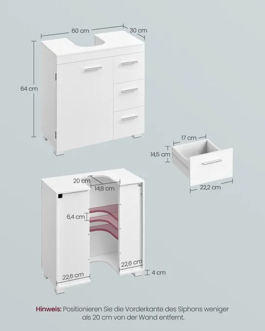 Skrinka pod umývadlo BBK513WB01