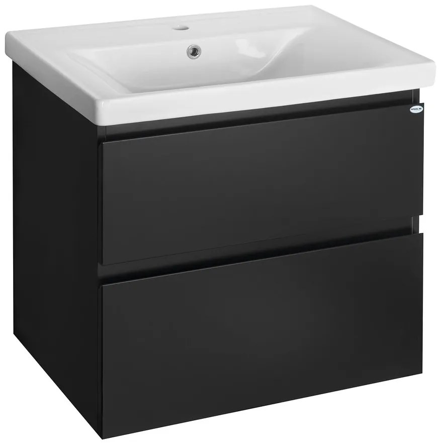 Aqualine Aqualine, ALTAIR umývadlová skrinka 67x60x45cm, čierna matná, AI670