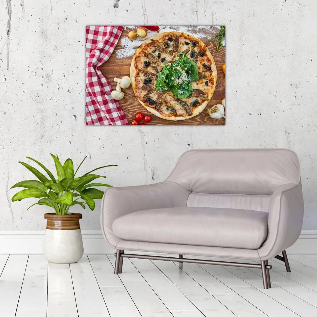 Sklenený obraz pizze (70x50 cm)