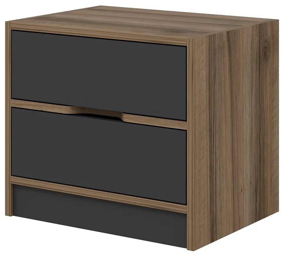 Nočný stolík Elina Walnut Anthracite