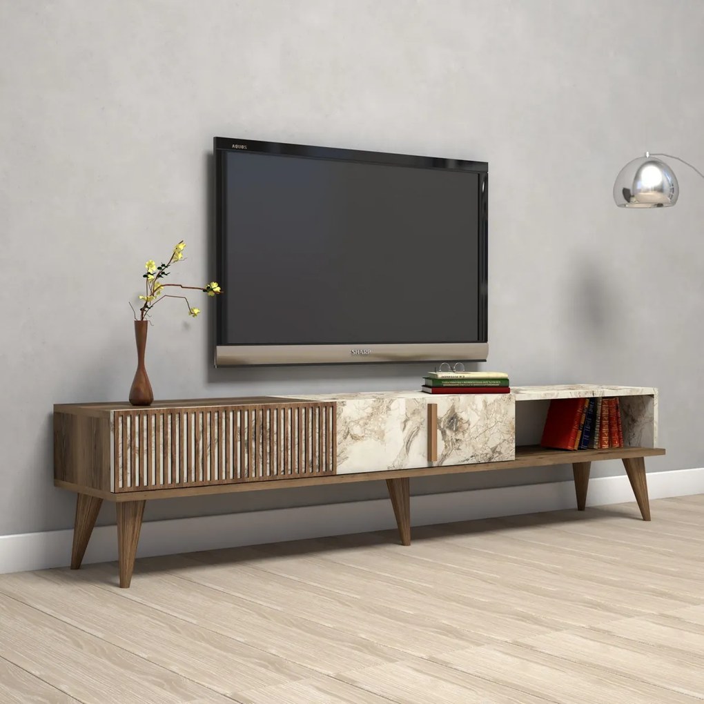 TV stolík Milan Biely mramor
