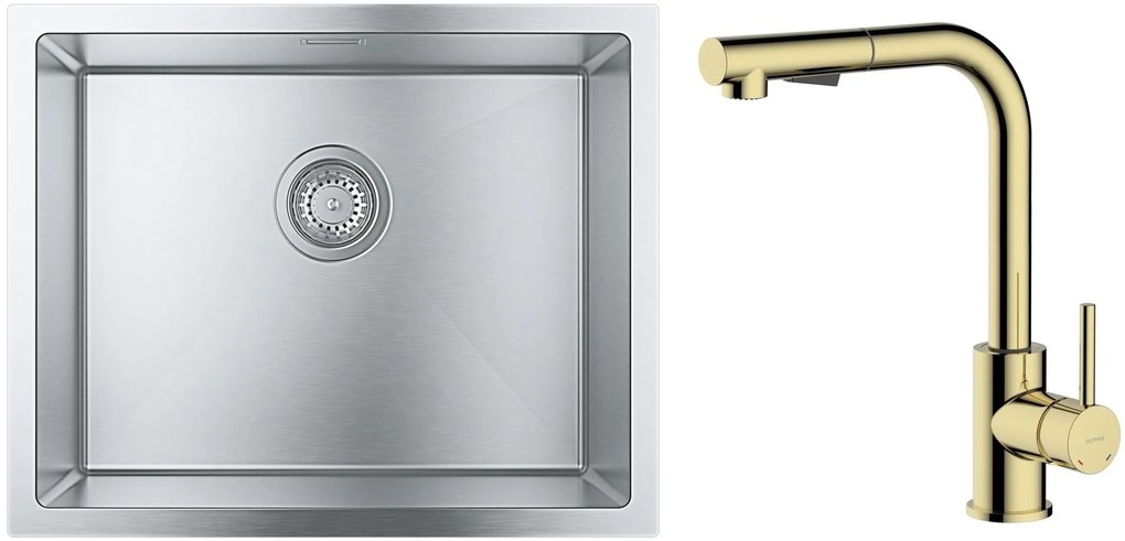 Set nerezový drez Grohe K700 31726SD0, kuchynská batéria Oltens Myvat 35205800