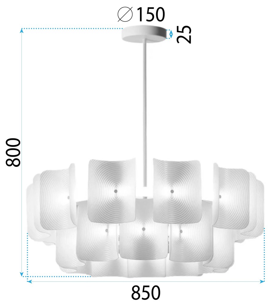 Toolight Toolight, LED stropné svietidlo 85cm, 27W, APP1671-1CP, biela, OSW-06136