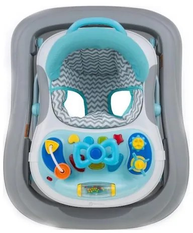 PETITE&MARS - Detské chodítko s melódiou MONTY modrá