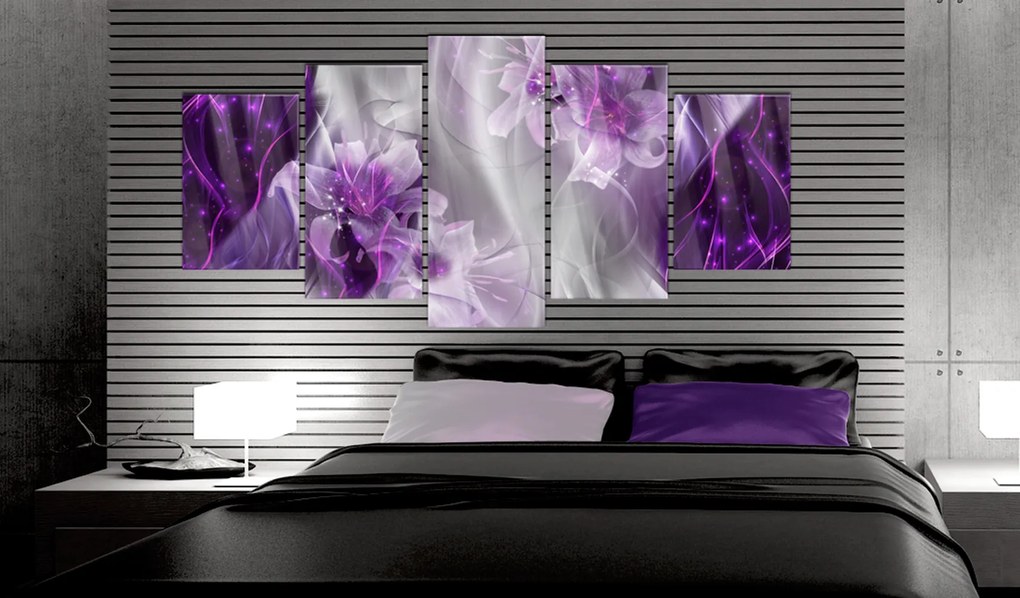 Artgeist Obraz na akrylátovom skle - Purple Utopia [Glass] Veľkosť: 100x50