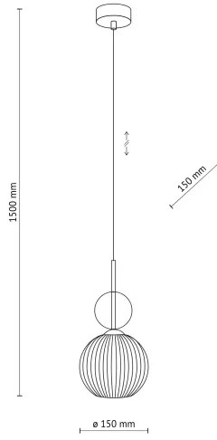 Závesné svietidlo na lane SOPHIA 1xE14/10W/230V čierna/dymovo-béžová