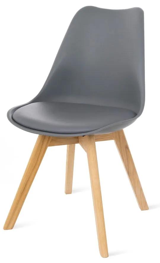 Súprava 2 sivých stoličiek s bukovými nohami loomi.design Retro