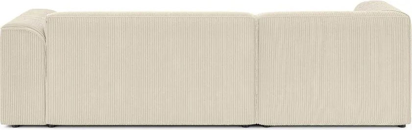 Béžová menčestrová rohová pohovka (ľavý roh/s leňoškou) Merid – Ropez