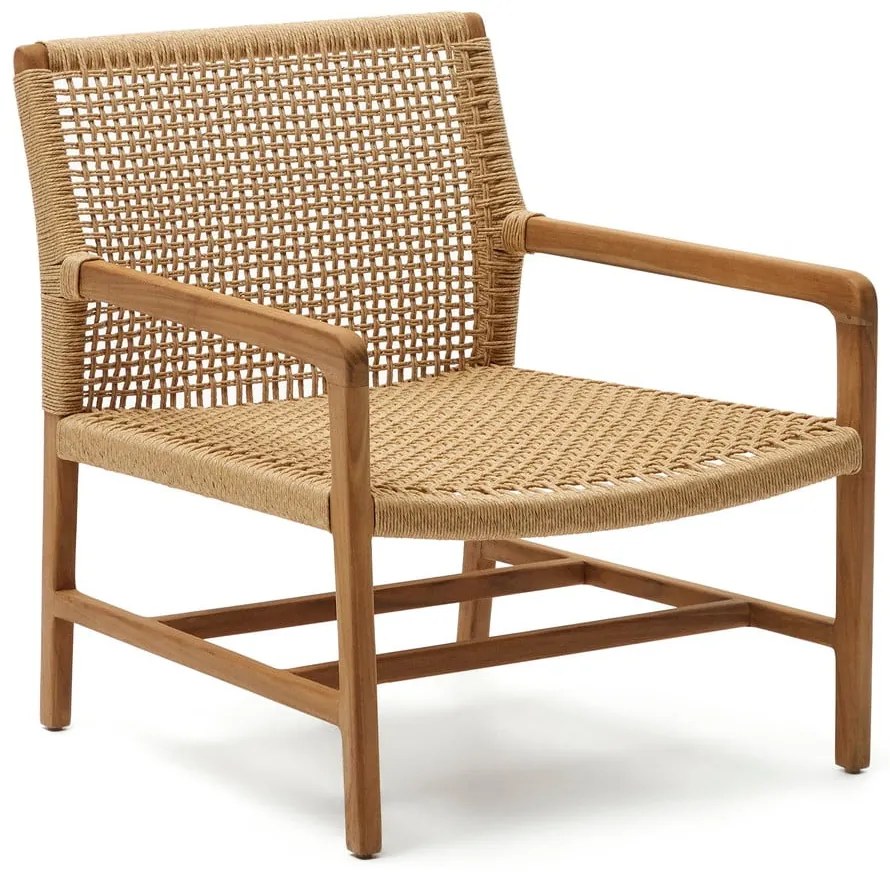 Drevené záhradné kreslo v prírodnej farbe Sabolla - Kave Home