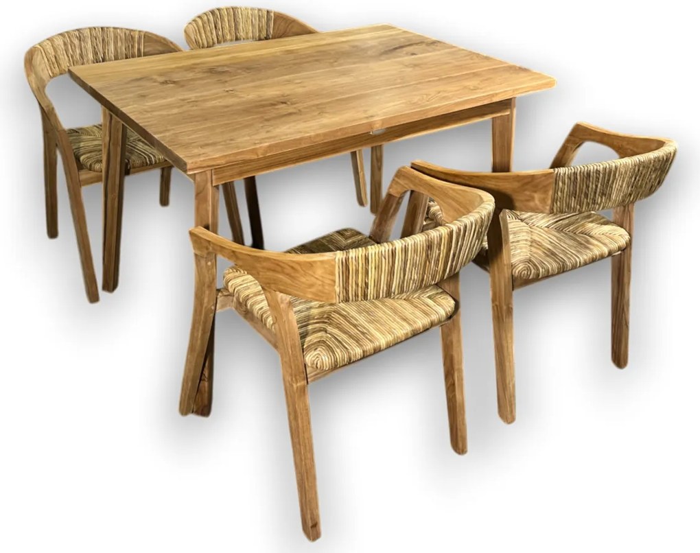 ROSARIO 120cm+ISABELLA SET - teakový nábytok