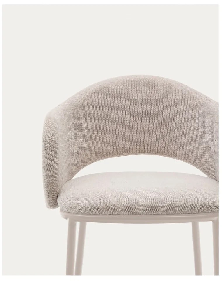 Krémová barová stolička (výška sedadla 65 cm) Maina – Kave Home