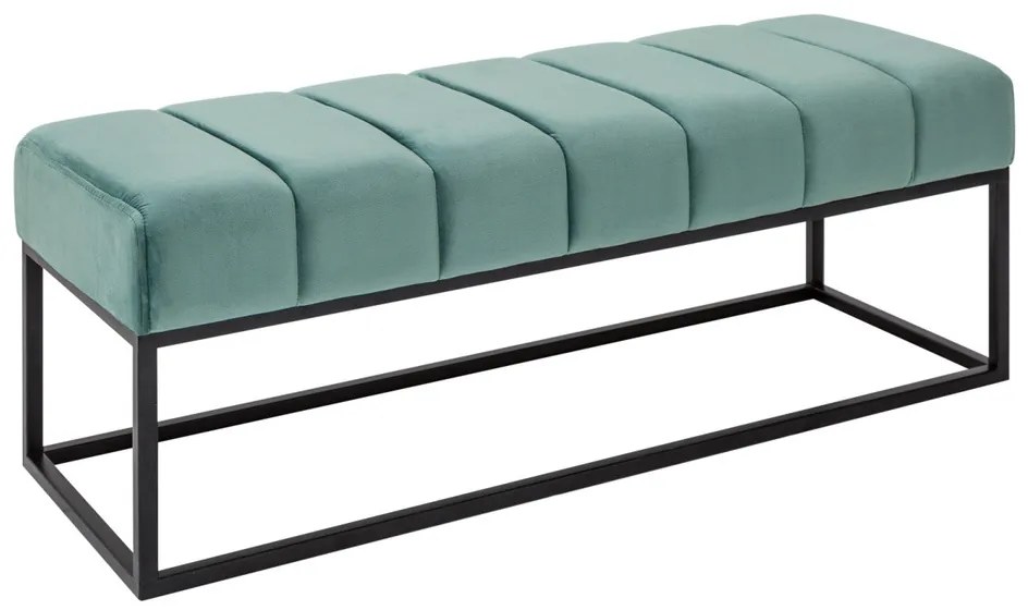Dizajnová lavica Halle 110 cm zamat - mentolová zelená - Skladom na SK