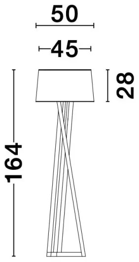 Drevená stojaca lampa Salino B 50 Drevo