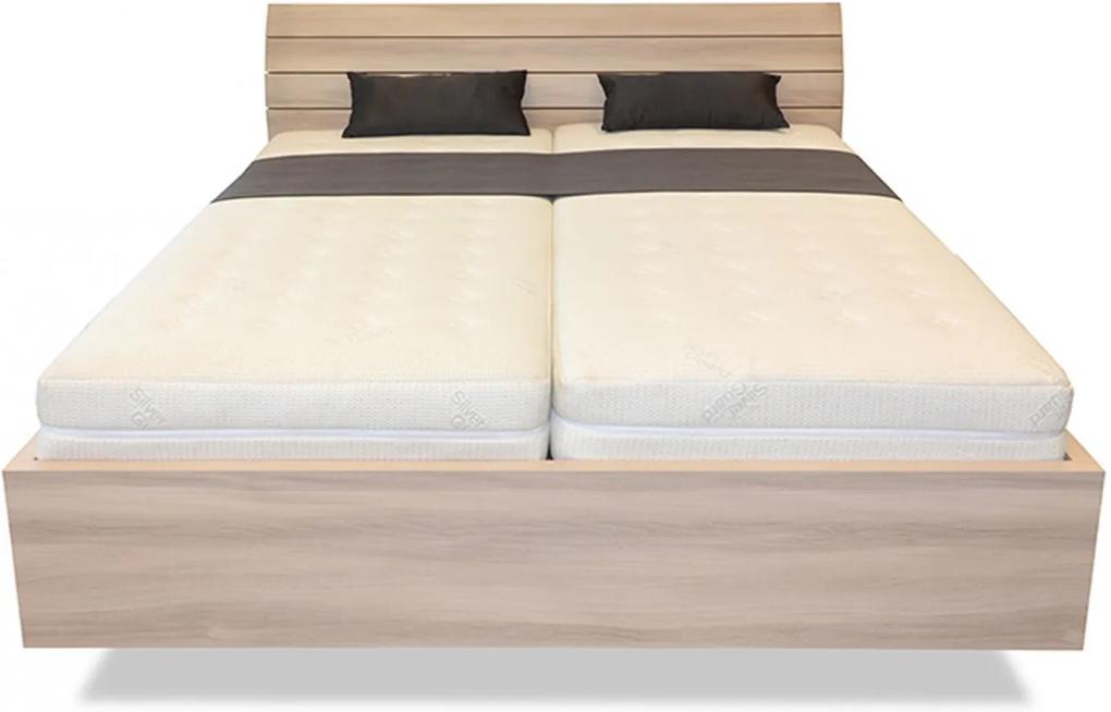 Ahorn SALINA Basic - posteľ bez strednice pre jeden rošt 80 x 200 cm dekor agát