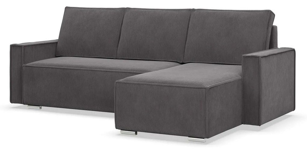 Rohová rozkladacia sedacia súprava LUCCA Sivá