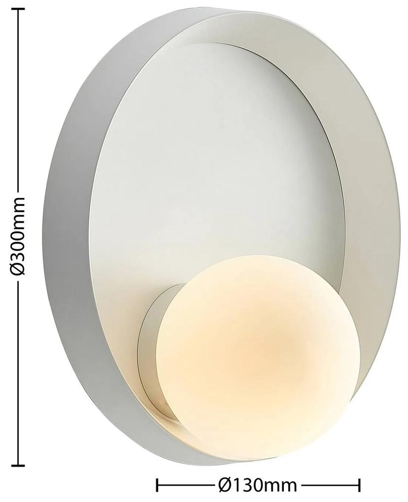 Lucande Andelina nástenné svietidlo, okrúhle biela