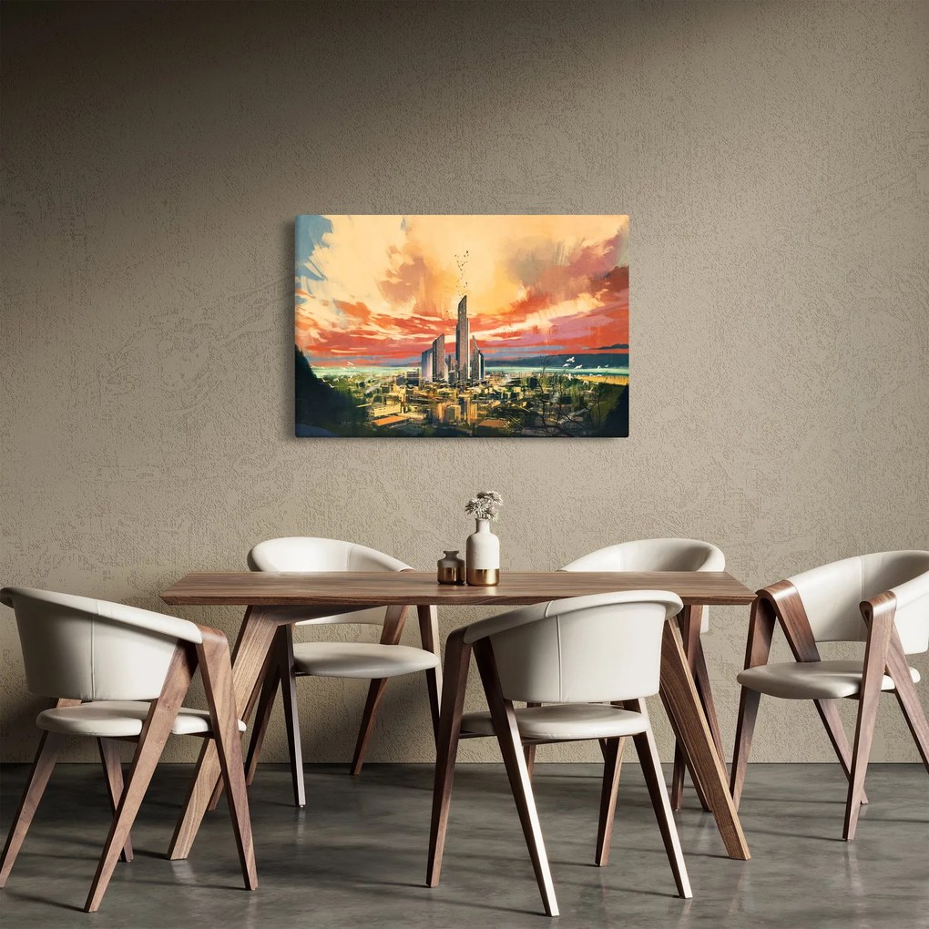 Obraz - Maľované mesto (90x60 cm)