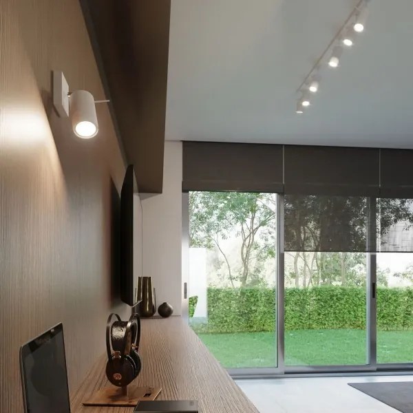 Sollux SL.1024 - Nástenné bodové svietidlo RING 1xGU10/10W/230V biela