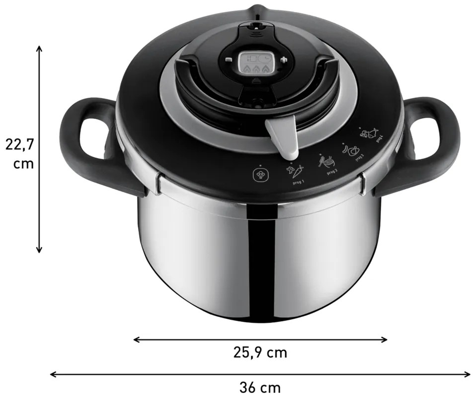 Sada tlakových hrncov Tefal Clipso+ CHEF 6 a 4,5 l P4552030 Nerezový/Čierny