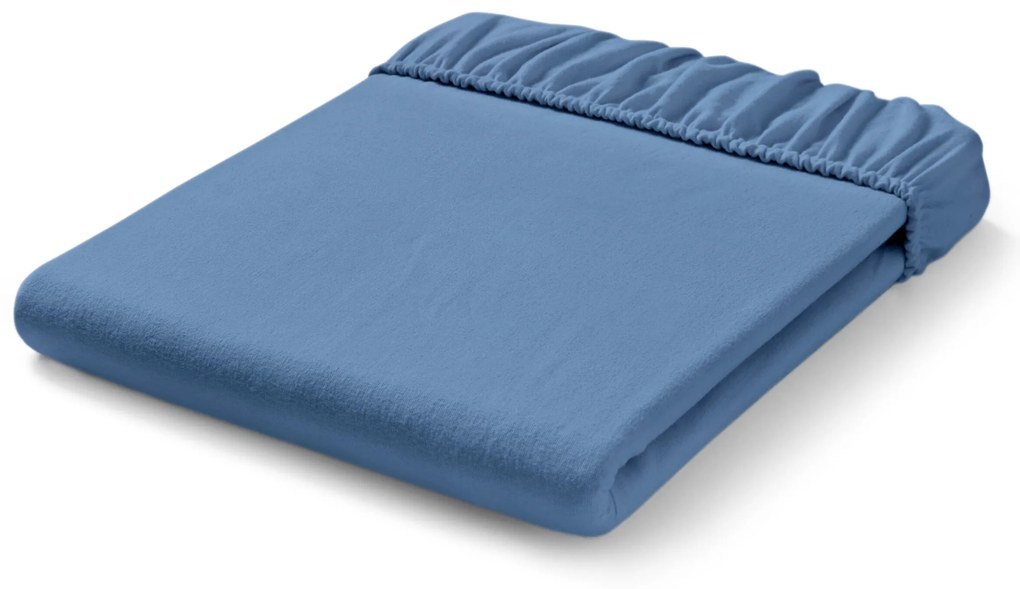 Napínacie prestieradlo z česanej bavlny, svetlomodré, nadmerná veľkosť