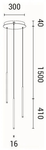 LED Luster na lanku LED/6W/230V 3000K pr. 30 cm