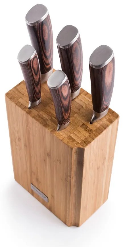 Sada nožov G21 Gourmet Nature 5 ks + bambusový blok 6002218