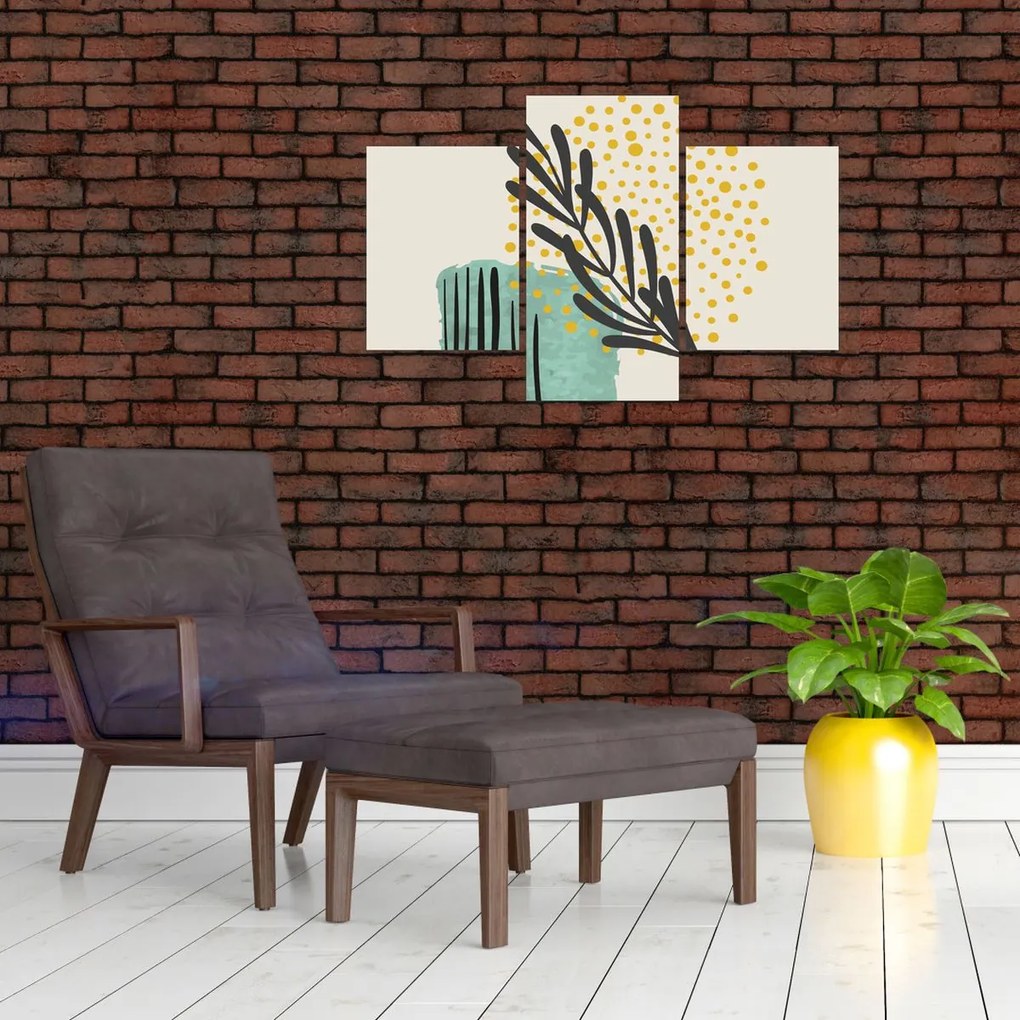 Obraz - Abstraktné listy N⁰3 (90x60 cm)