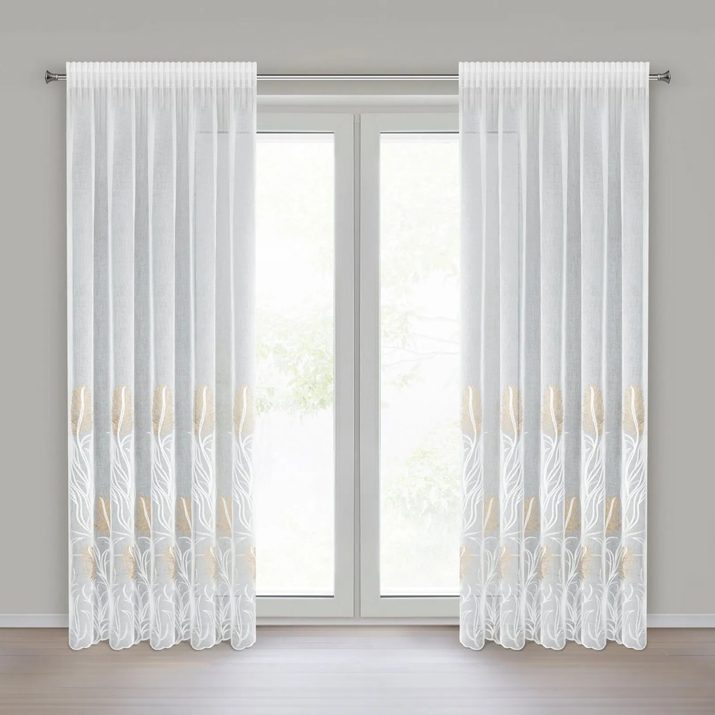 ZÁCLONA NA PÁSKE TILDA 140X270 CM LISTY