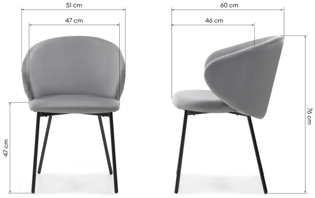 Jídelní židle ADRANO šedá