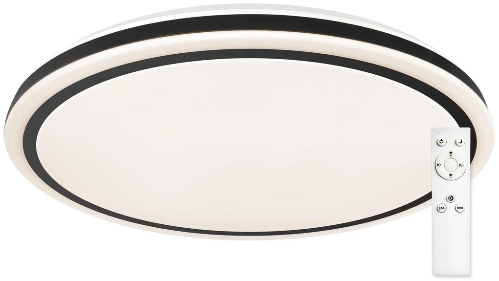 TOP LIGHT Svetlo stropné Onyx KM RC, Biela-Čierna