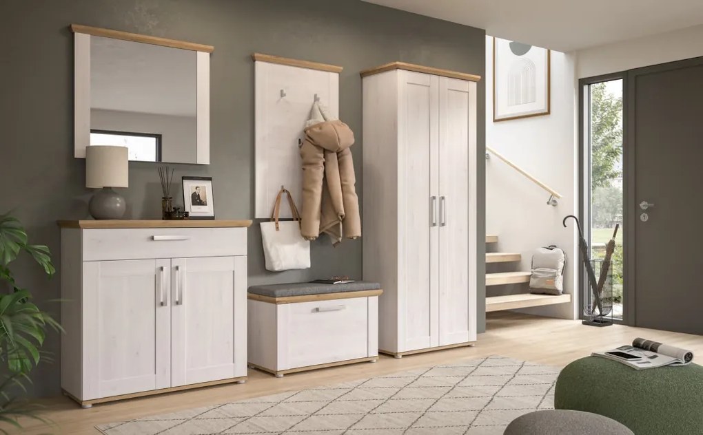 Predsieňová zostava Verona (5-dielna), sibírsky smrekovec/dub artisan