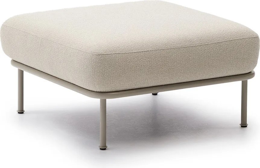 Béžová podnožka z textílie buklé Aurum – Kave Home