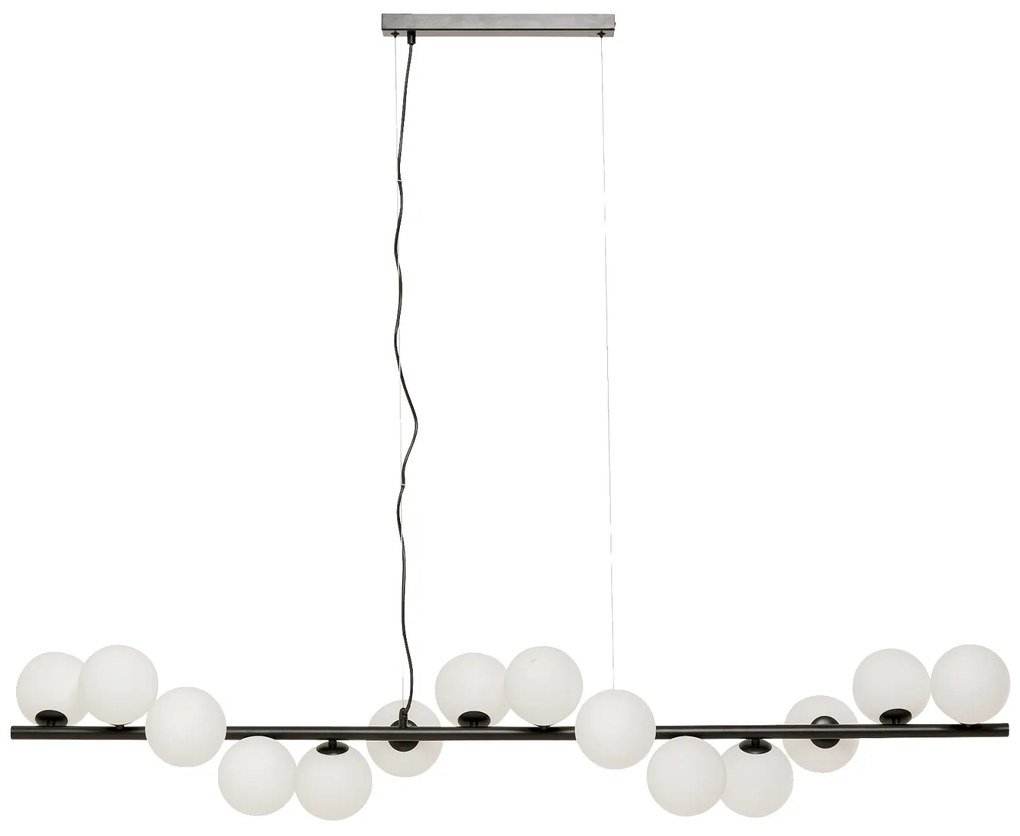 Scala Balls visiaca lampa mliečna čierna 150 cm