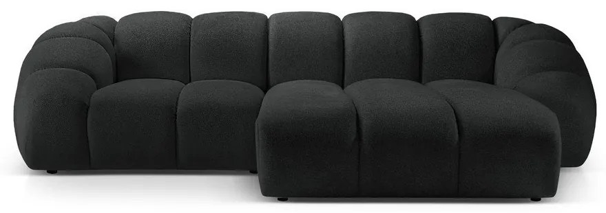 Čierna rohová pohovka (pravý roh) Diana – Micadoni