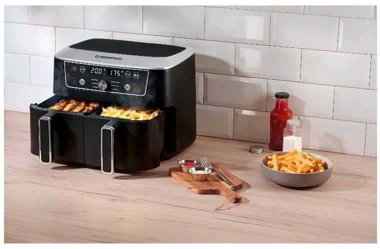 Silvercrest®  Dvojzónová teplovzdušná fritéza Shfdd 2600 B2  (100395850)