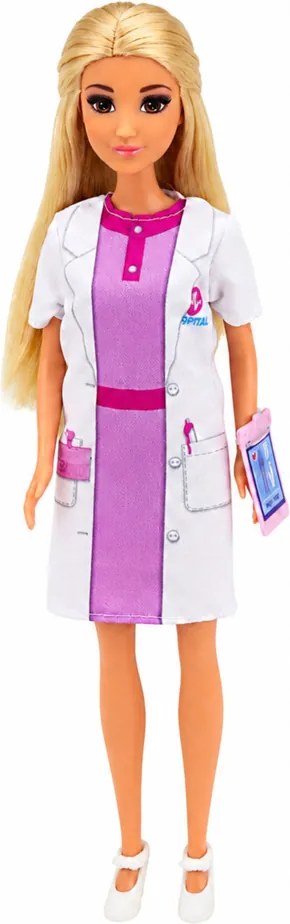LEAN Toys Bábiky Anlily – Lekárka s pacientkou, nemocničná posteľ, infúzia, príslušenstvo