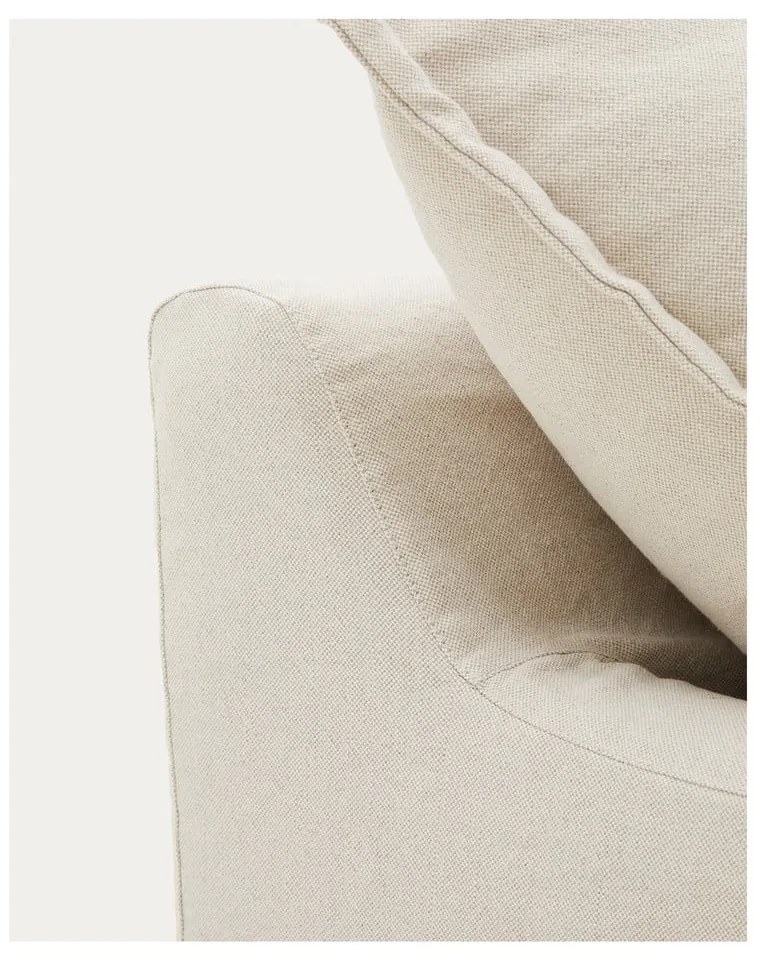 Béžová ľanová pohovka 230 cm Zenira – Kave Home