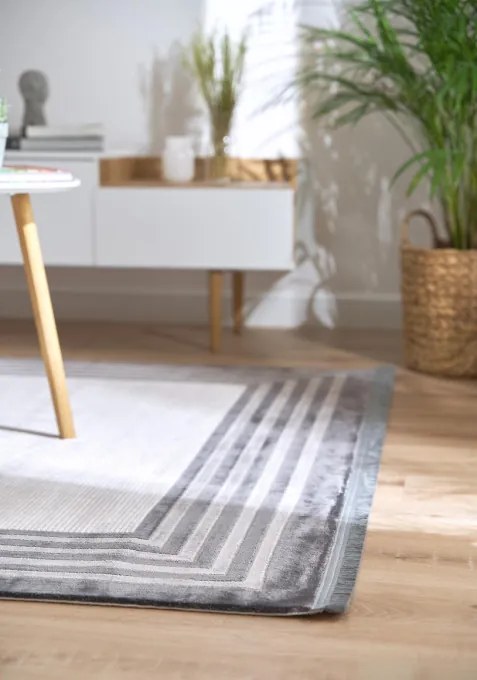 Koberec Arte Canberra Frame sivý