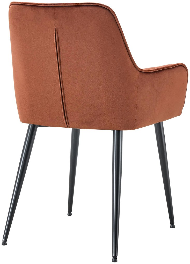 Jedálenská stolička Ferndale - zamat - hnedá