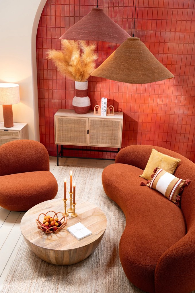 Oranžovodrzavá velká sofa Lounge Snow Poplar - 234*116*73cm