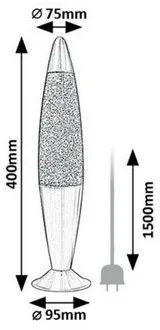 Rabalux 76115 dekoratívna lávová LED lampa Glitter2, fialová