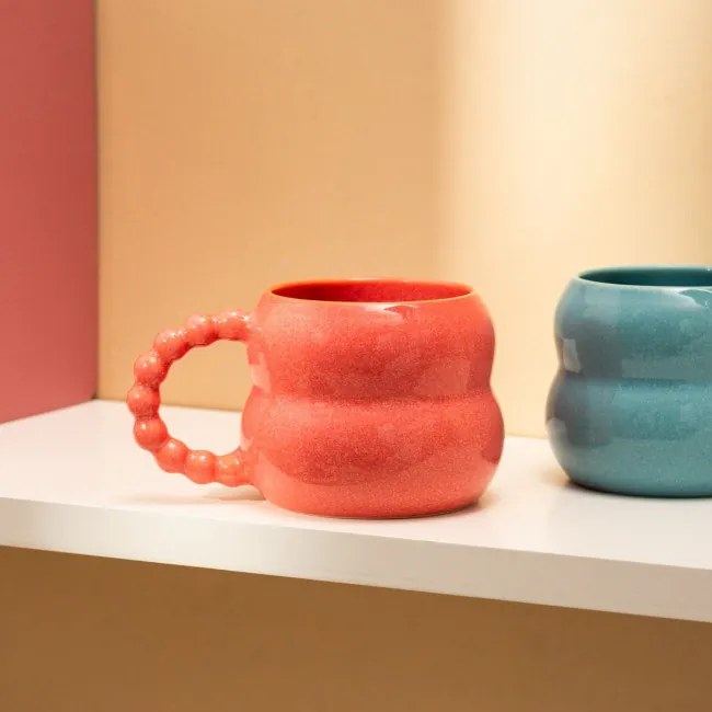 Hrnček BUBBLE BEADS korálový 727351 300 ml