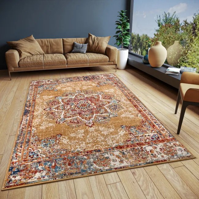 Koberec Hanse Home Luxor Maderno zlatý / viacfarebný