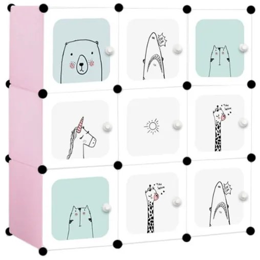 Detská modulárna skriňa Animals
